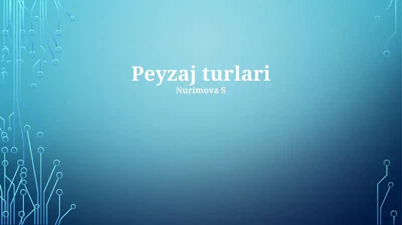 Peyzaj turlari 1