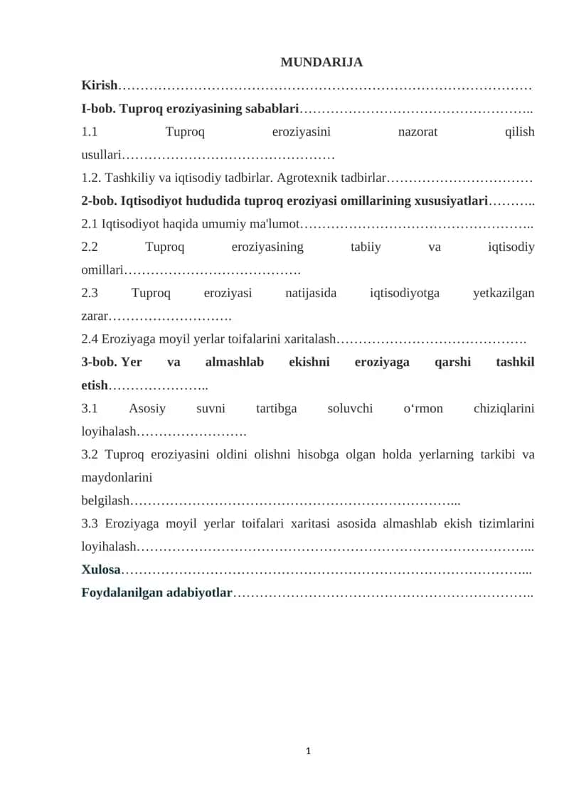 Tuproq Eroziyasining Sabablari 1