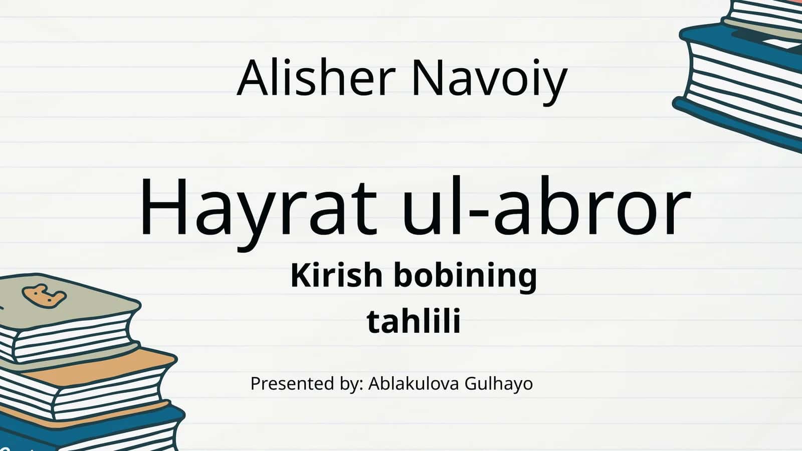 Hayrat ul-abror 1