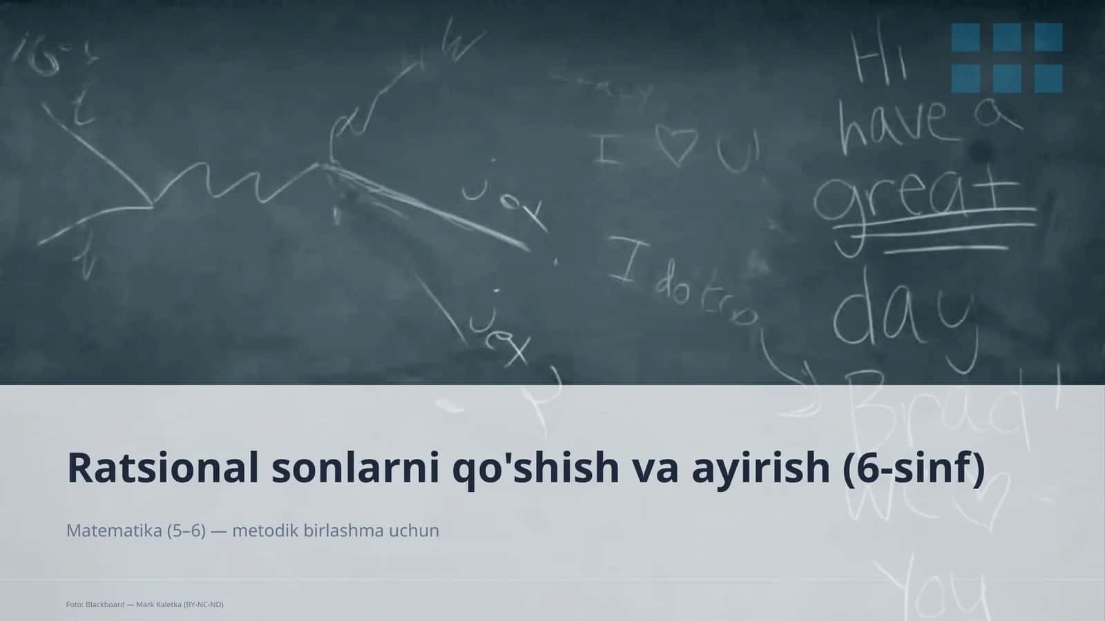 Ratsional sonlarni qo'shish va ayirish (6-sinf) 1