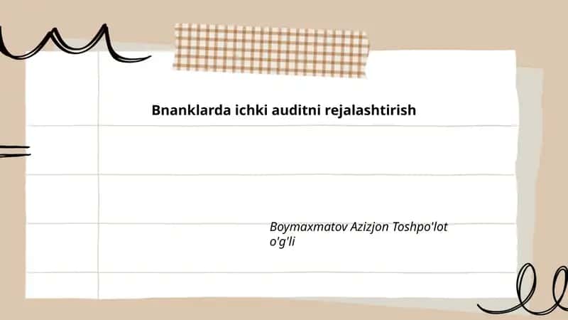Ichki auditning vazifalari 1