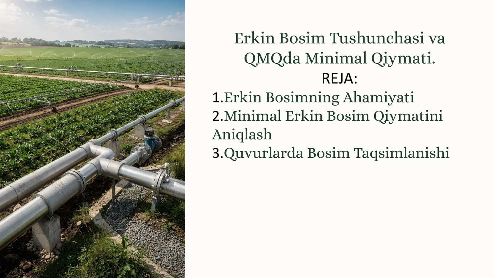 Erkin Bosim Tushunchasi va QMQda Minimal Qiymati 1