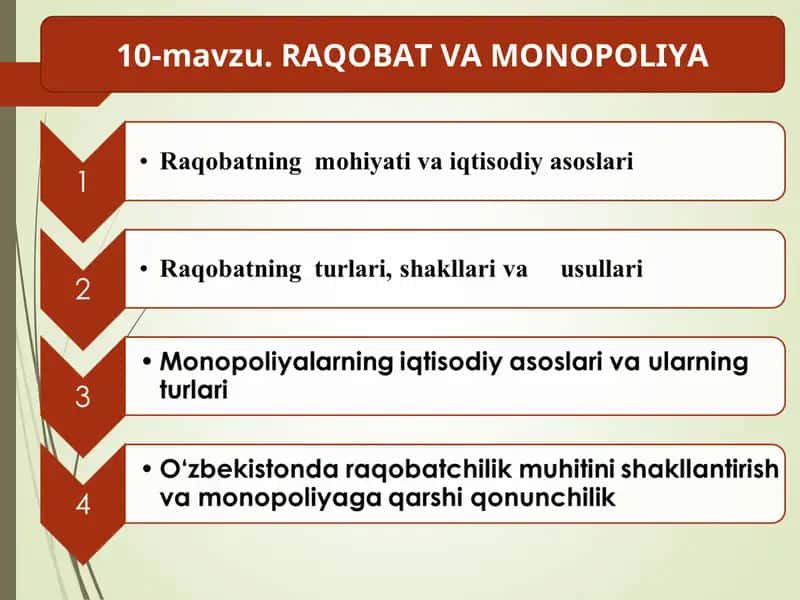 10-mavzu.RAQOBATVA MONOPOLIYA 1