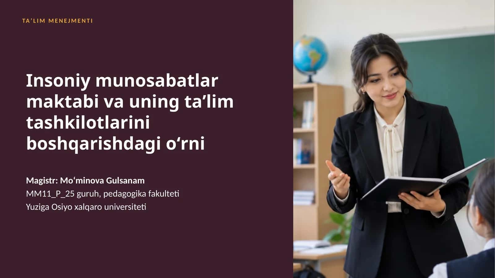 Insoniy munosabatlar maktabi va uning taʼlim tashkilotlarini boshqarishdagi oʻrni 1