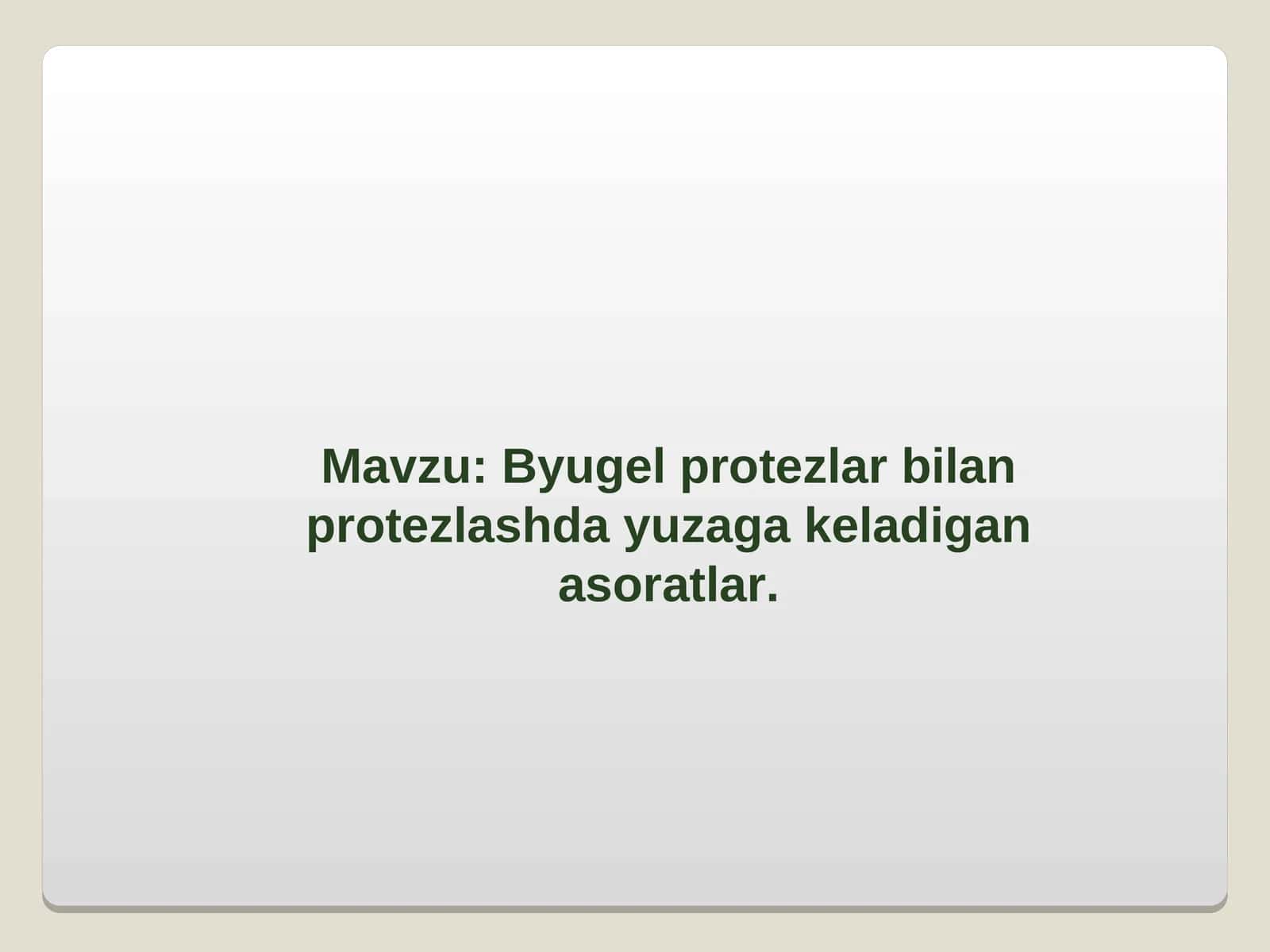 Byugel protezlar bilan protezlashda yuzaga keladigan asoratlar 1