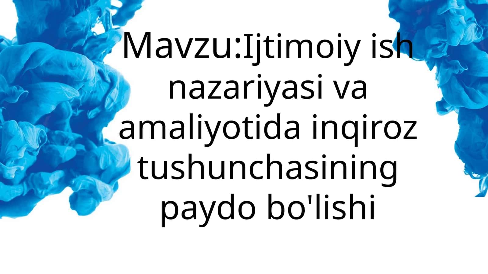 Ijtimoiy ish nazariyasi va amaliyotida inqiroz tushunchasining paydo boʻlishi 1