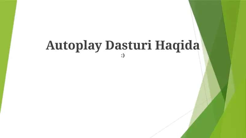 Autoplay Dasturi 1