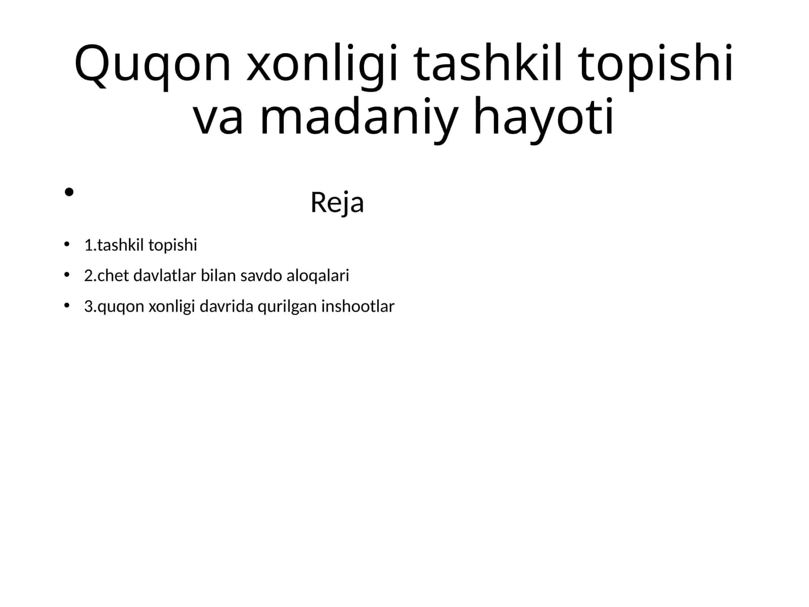 Qo`qon xonligi tashkil topishi va madaniy hayoti 1