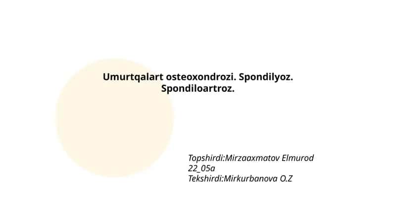 Umurtqalart osteoxondrozi va spondiloartroz 1