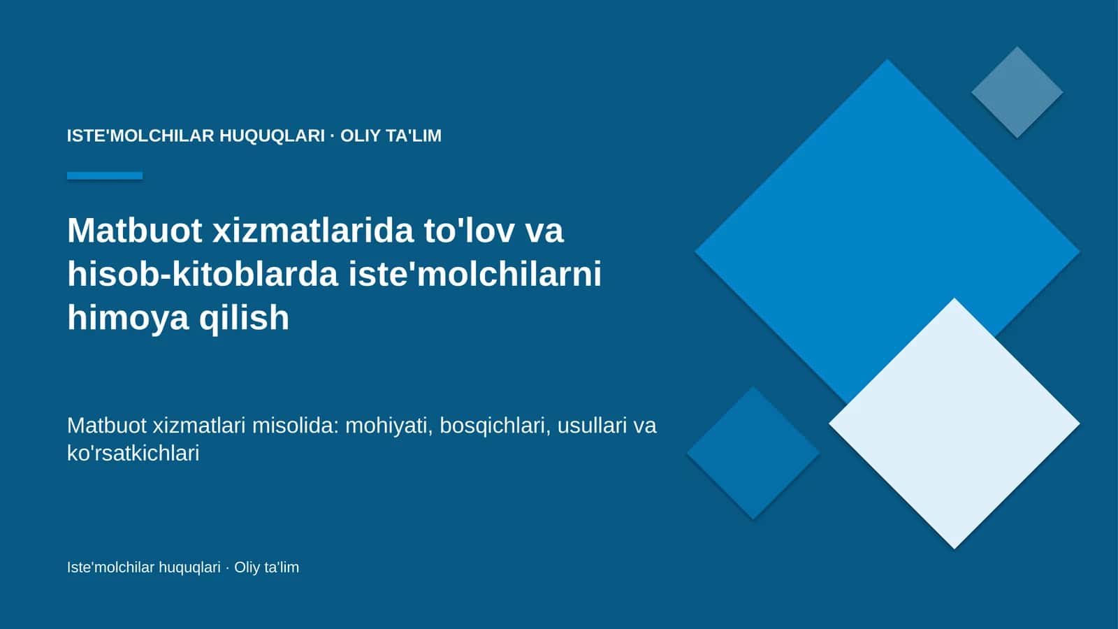matbuot xizmatlarida to'lov va hisob kitoblarda iste'molchilarni himoya qilish 3688 1