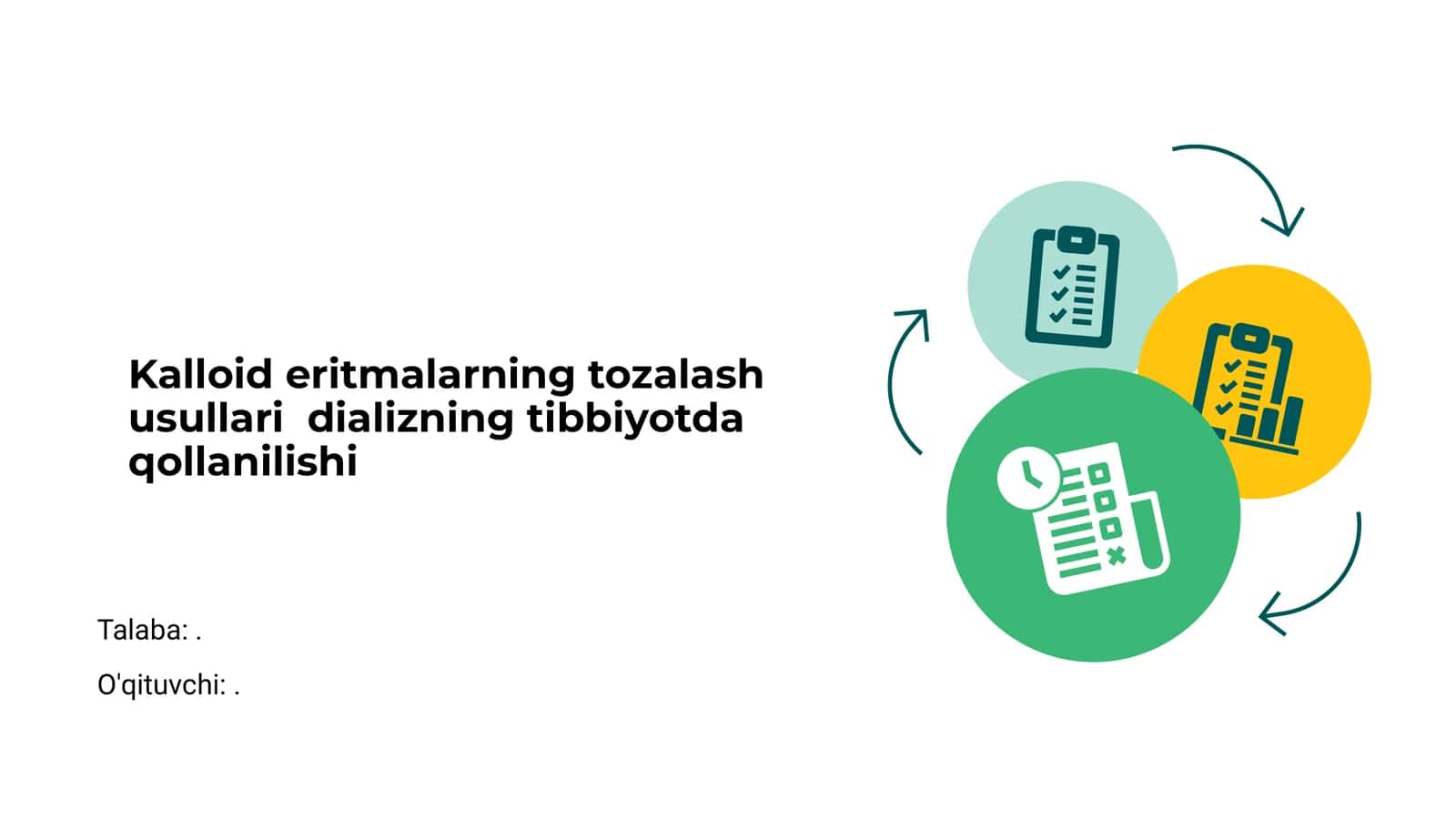 Kalloid eritmalarning tozalash usullari 1