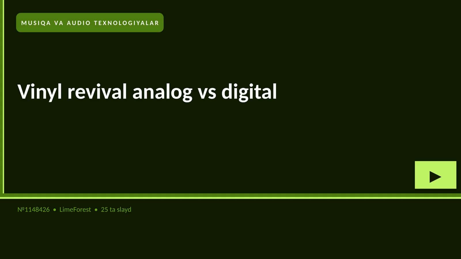 MUSIQA VA AUDIO TEXNOLOGIYALAR 1