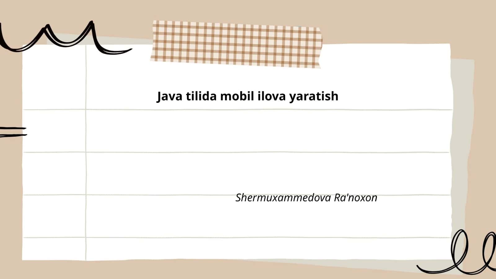 Java tilida mobil ilova yaratish 1