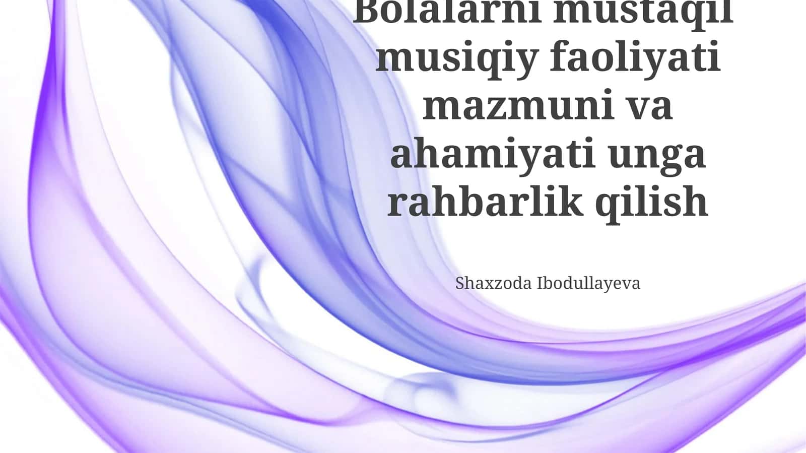 Bolalarni Mustaqil Musiqiy Faoliyati 1
