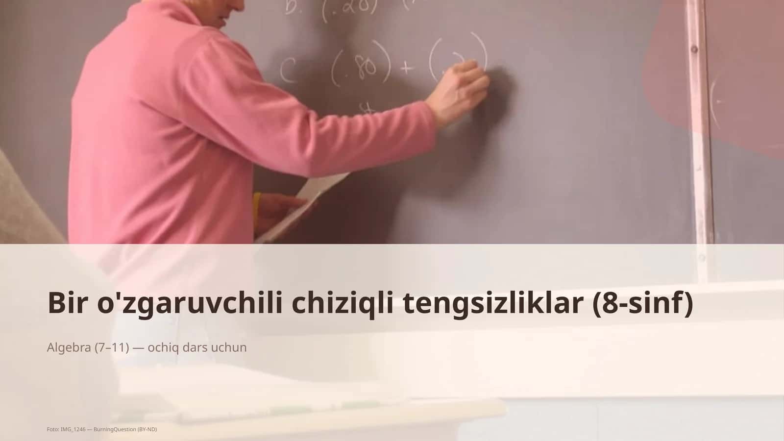 Bir o'zgaruvchili chiziqli tengsizliklar (8-sinf) 1
