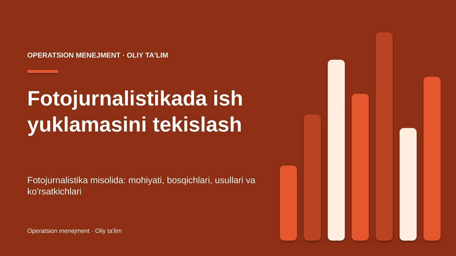 Fotojurnalistikada ish yuklamasini tekislash 1