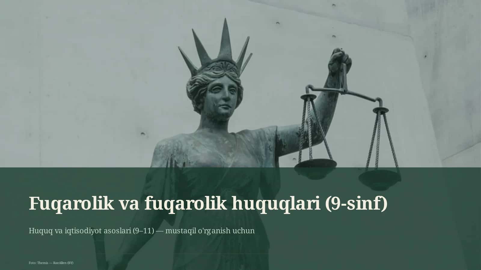 Huquq va iqtisodiyot asoslari (9–11) 1