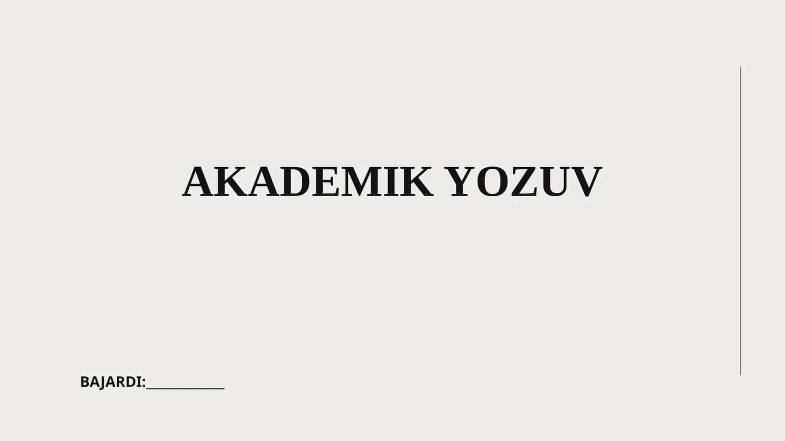 Akademik yozuv 1