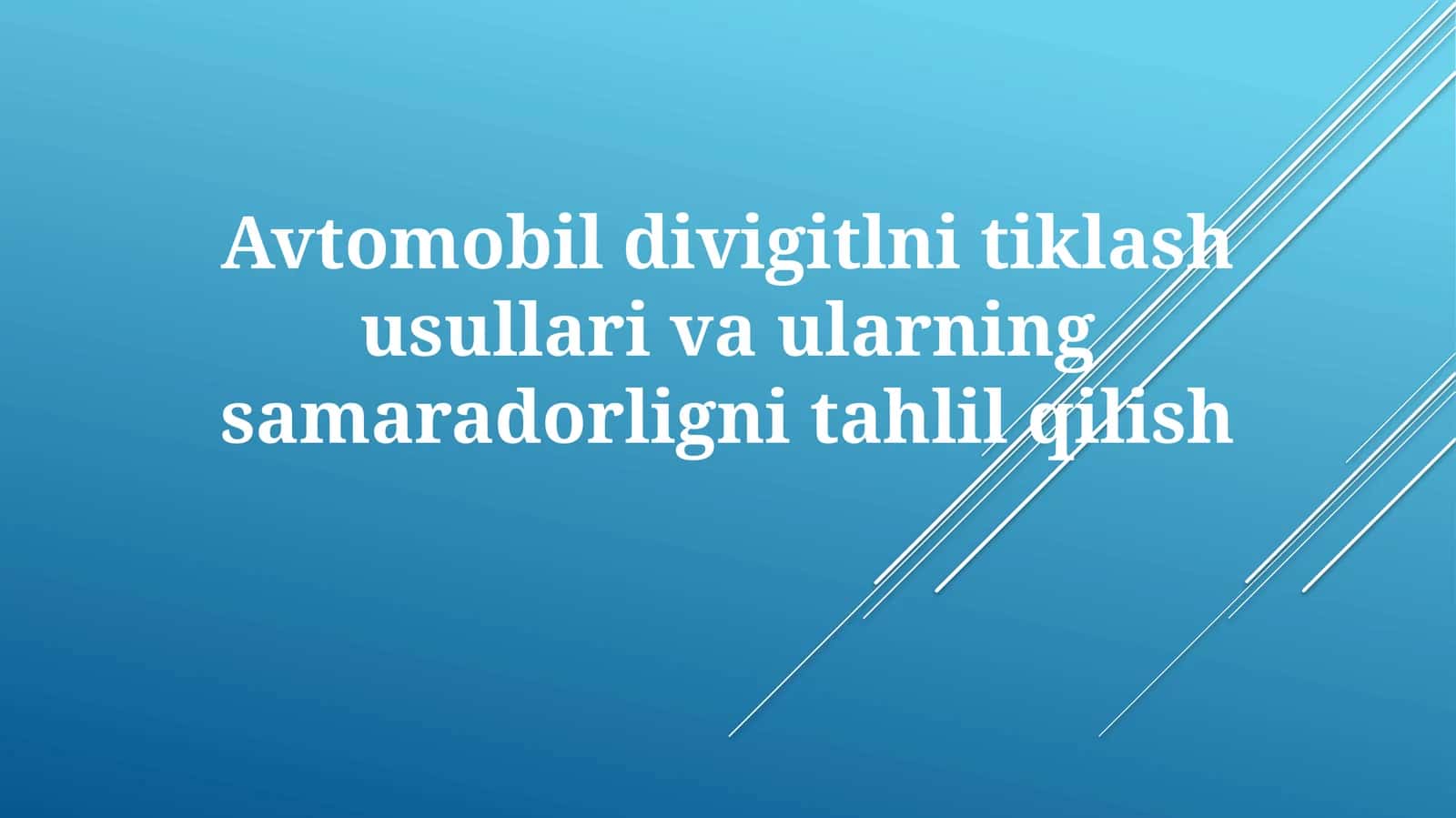 Avtomobil boʻyoqlarini qayta tiklash usullari 1