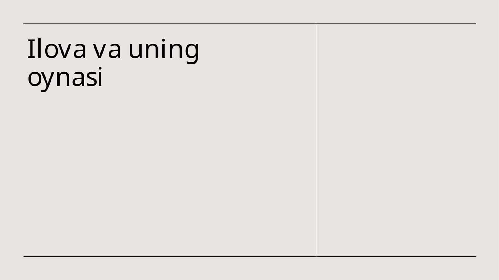 Ilova va uning oynasi 1