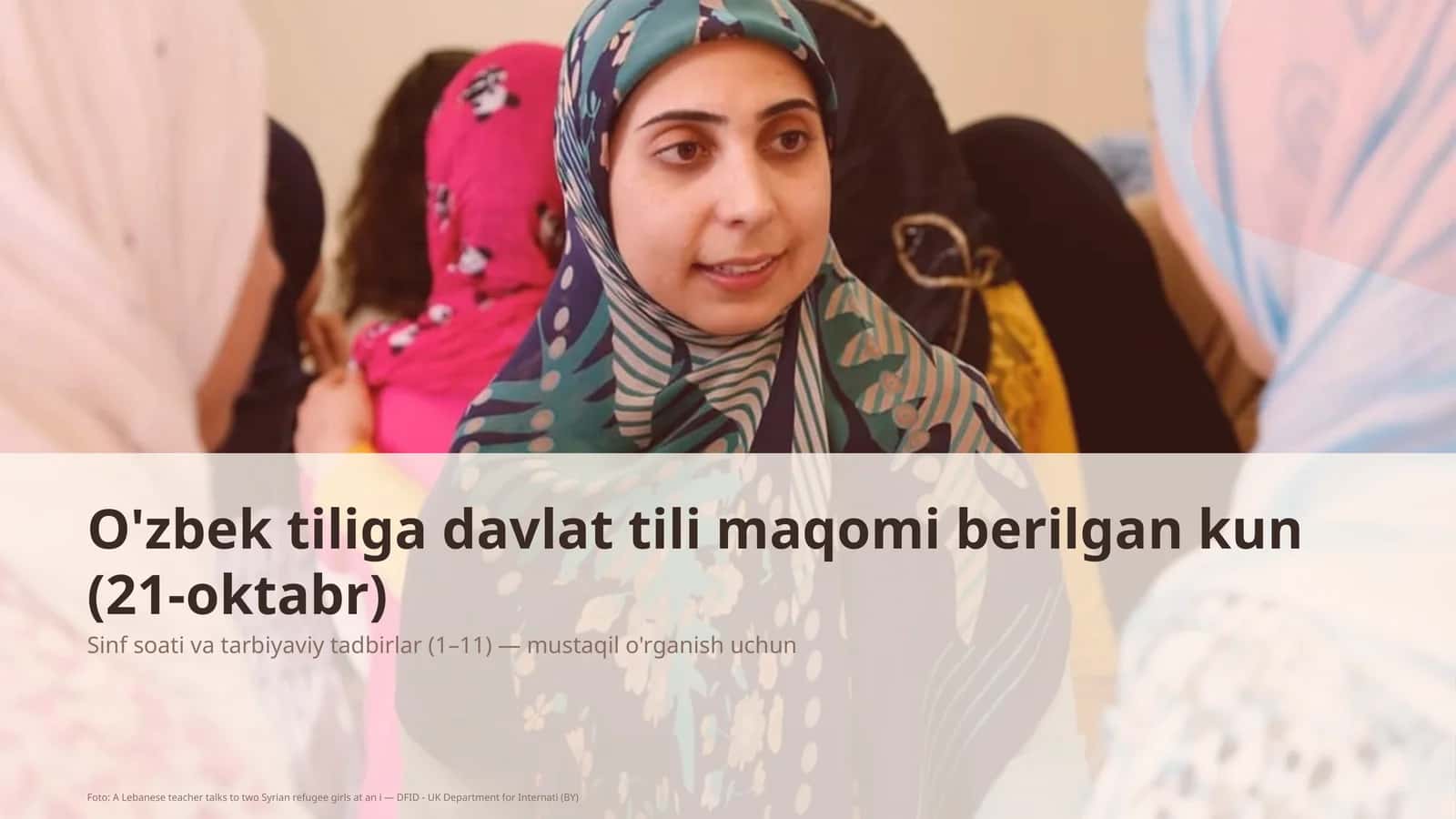 Davlat tili maqomi berilgan kun (21-oktabr) 1