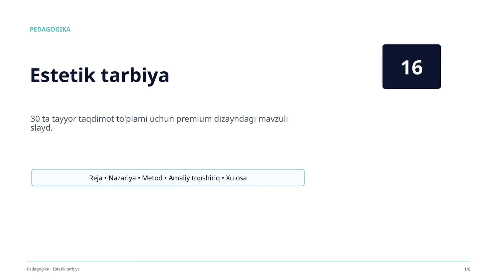 Estetik tarbiya 1