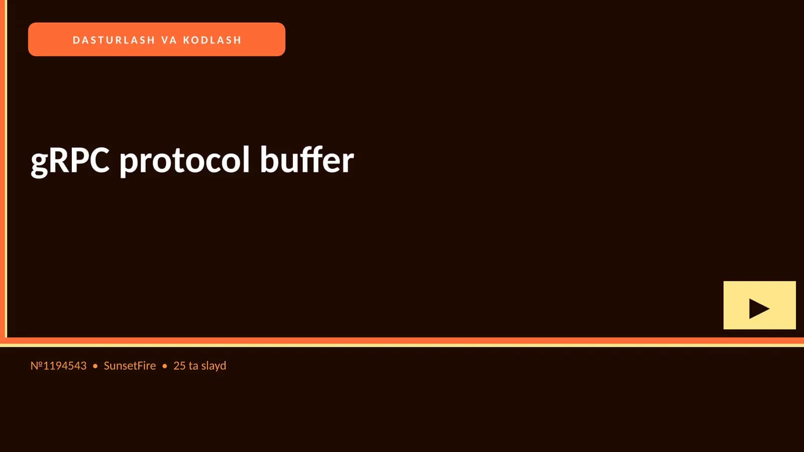 gRPC protocol buffer 1