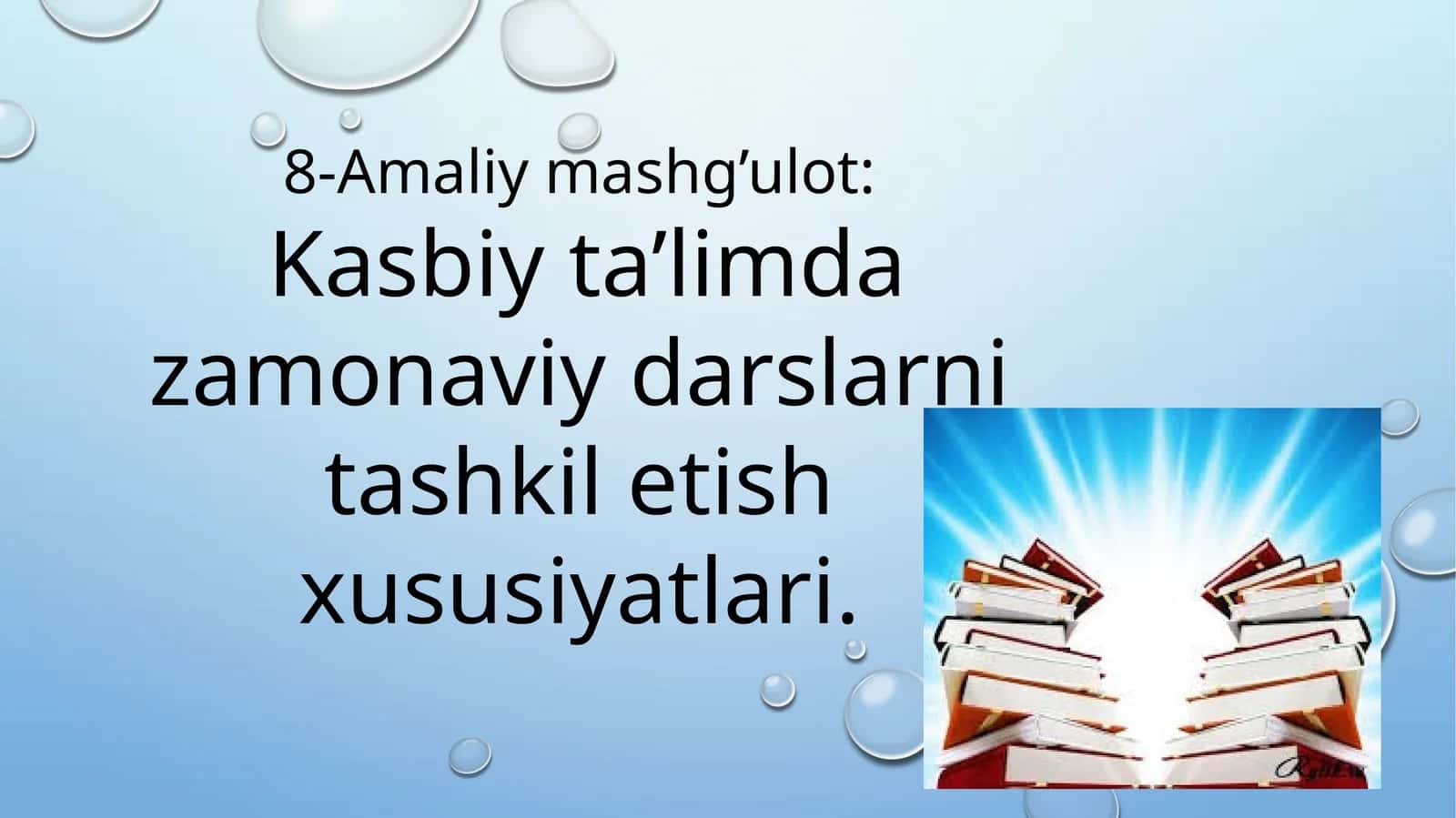 Kasbiy ta'limda zamonaviy darslarni tashkil etish 1