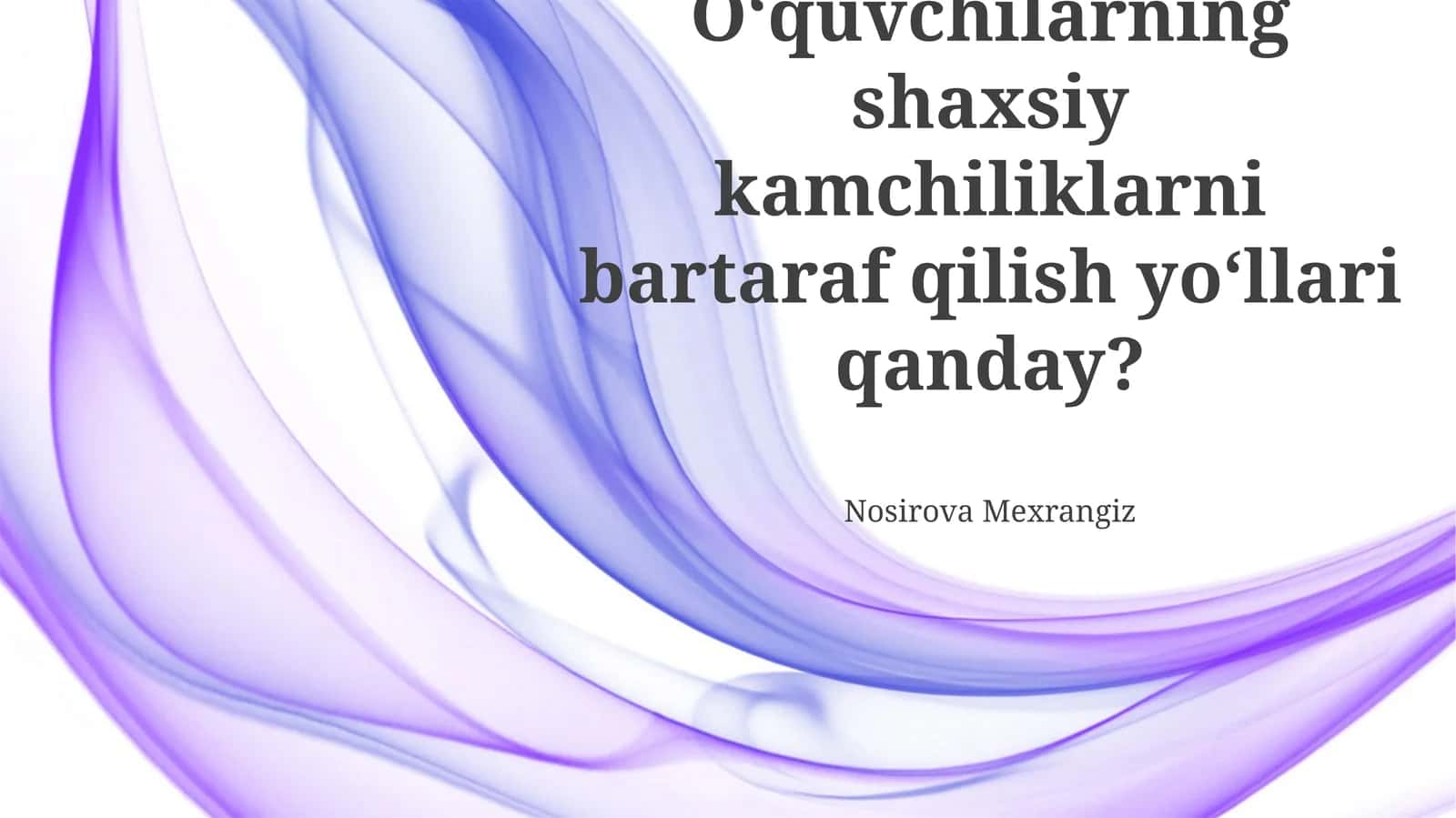 Kamchiliklarni Aniqlash va Tahlil Qilish 1