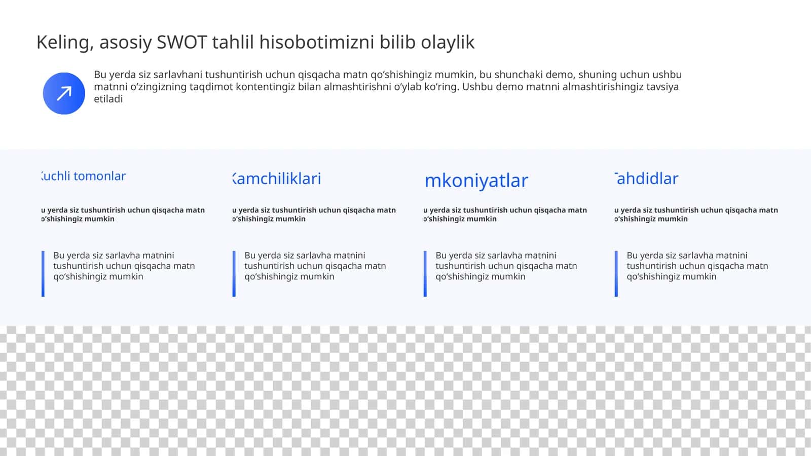 Bepul SWOT tahlili taqdimot slayd Taqdimoti (11 Slayd) 1