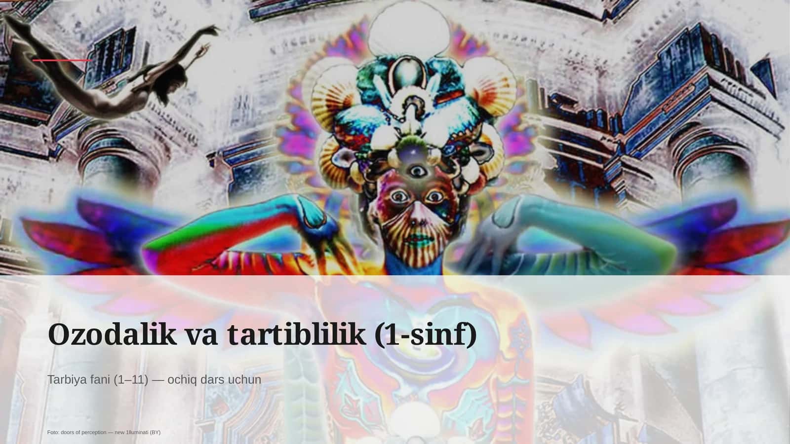 Ozodalik va tartiblilik (1-sinf) 1