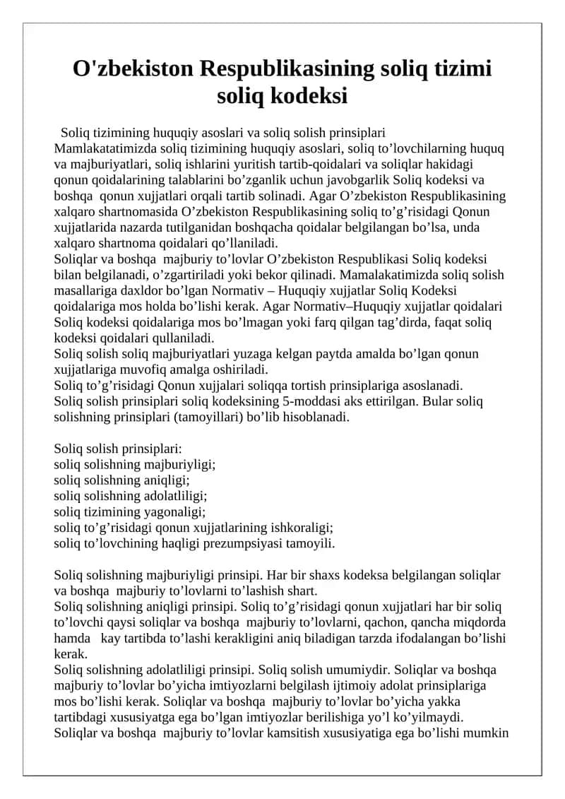 Soliq Kodeksi 1