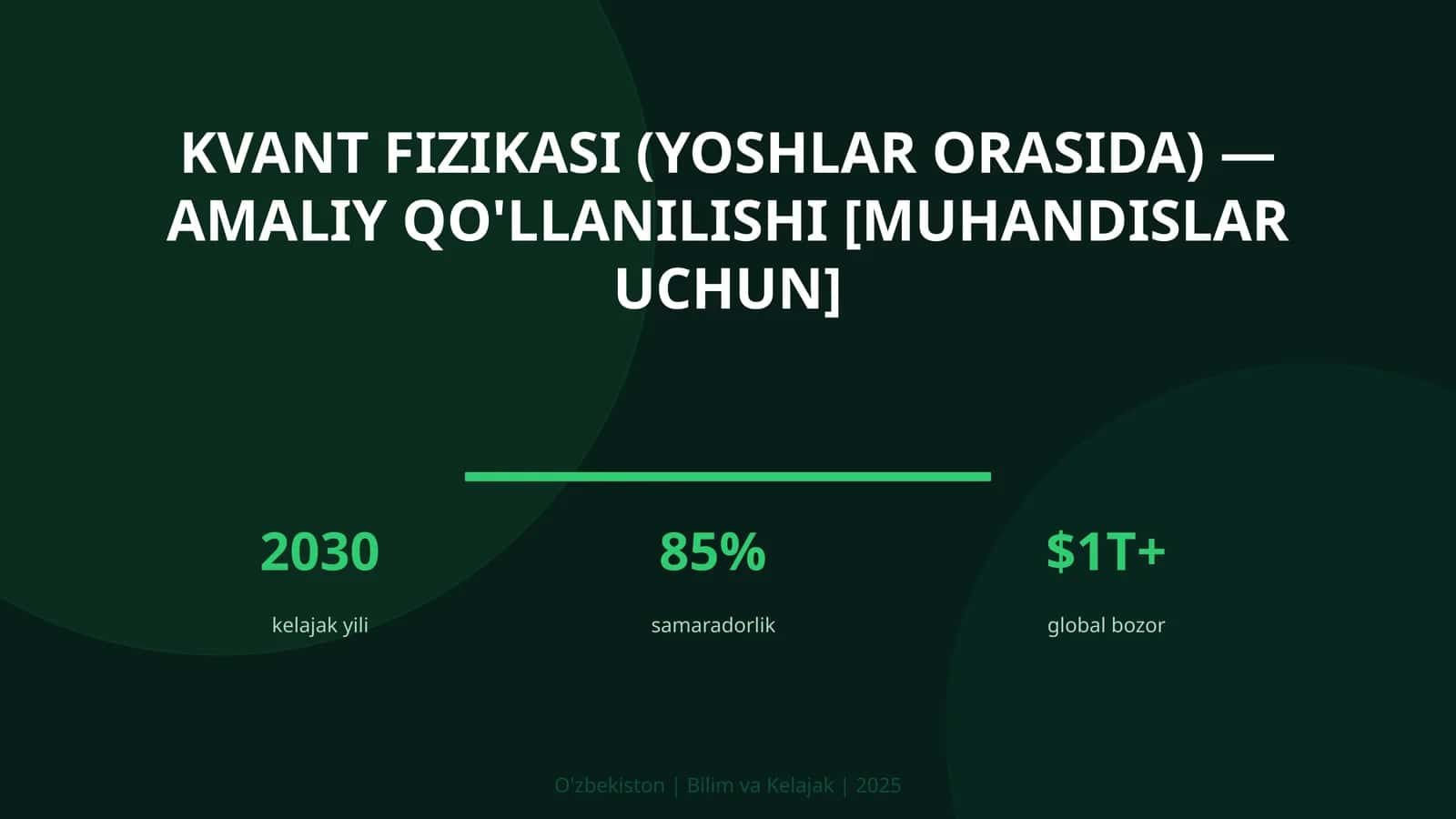 KVANT FIZIKASI (YOSHLAR ORASIDA) — AMALIY QO'LLANILISHI [MUHANDISLAR UCHUN] 1