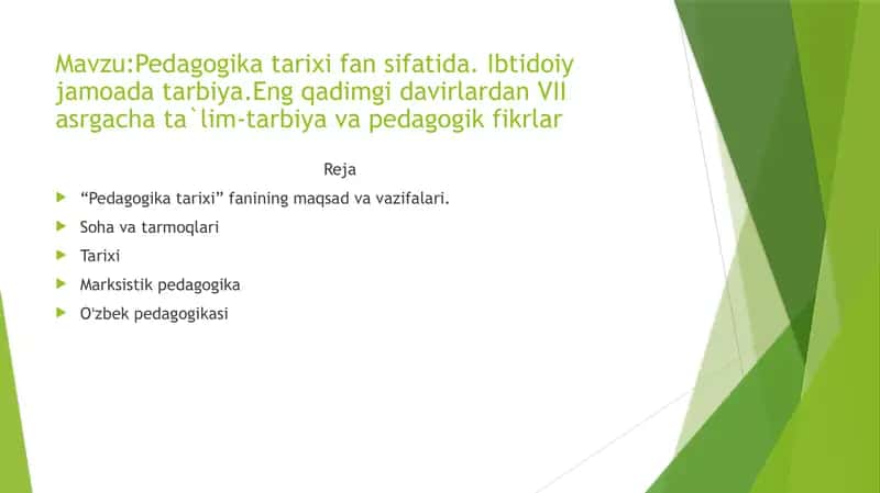 Ibtidoiy jamoada tarbiya 1