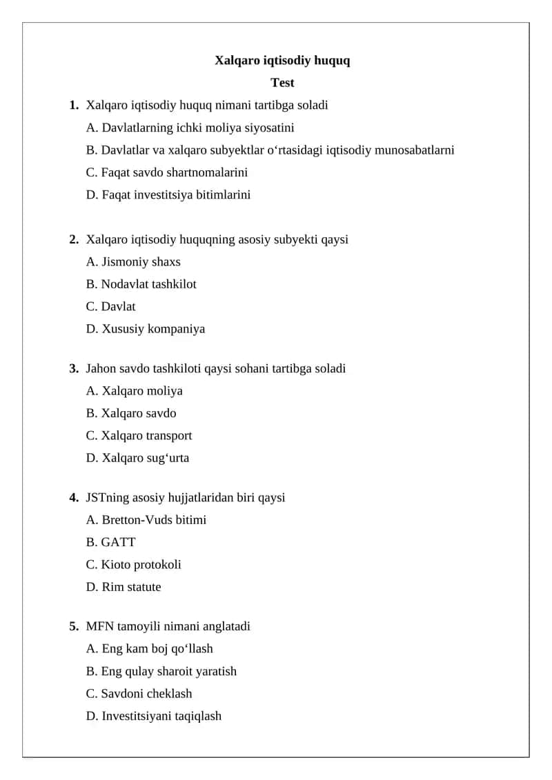 Xalqaro iqtisodiy huquq 1