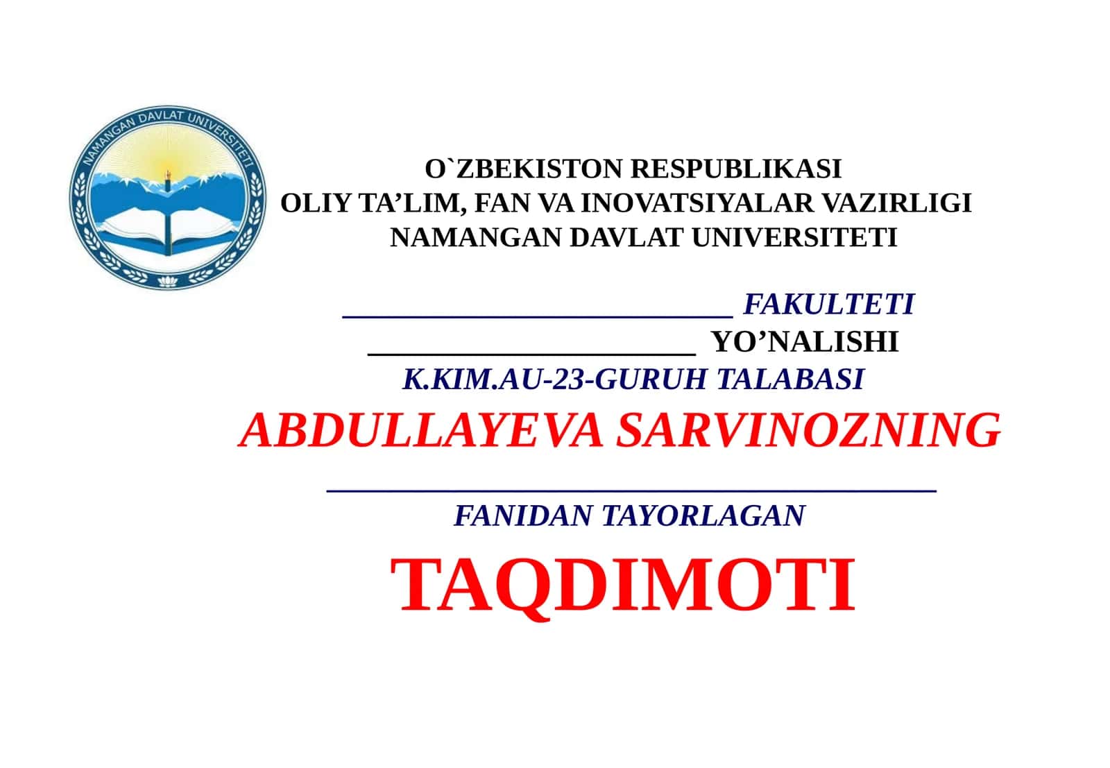 Kimyoning fizika, matematika, biologiya, geografiya bilan fanlararo bog‘liqligi. Taniqli kimyogar olimlarning ijodiy faoliyatini o‘rganish 1