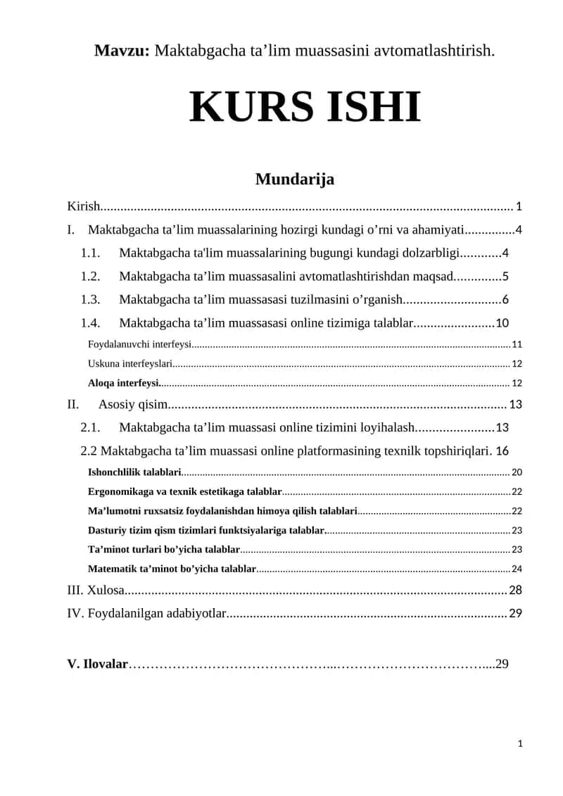 Maktabgacha ta’lim muassasini avtomatlashtirish 1