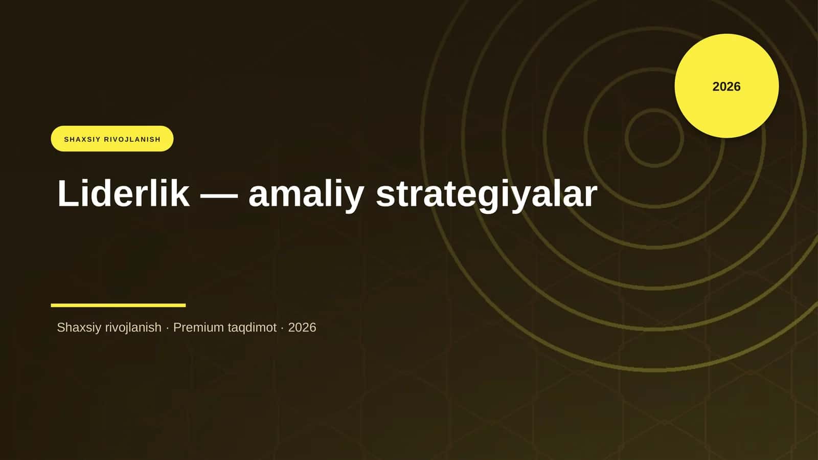 Liderlik — amaliy strategiyalar 1