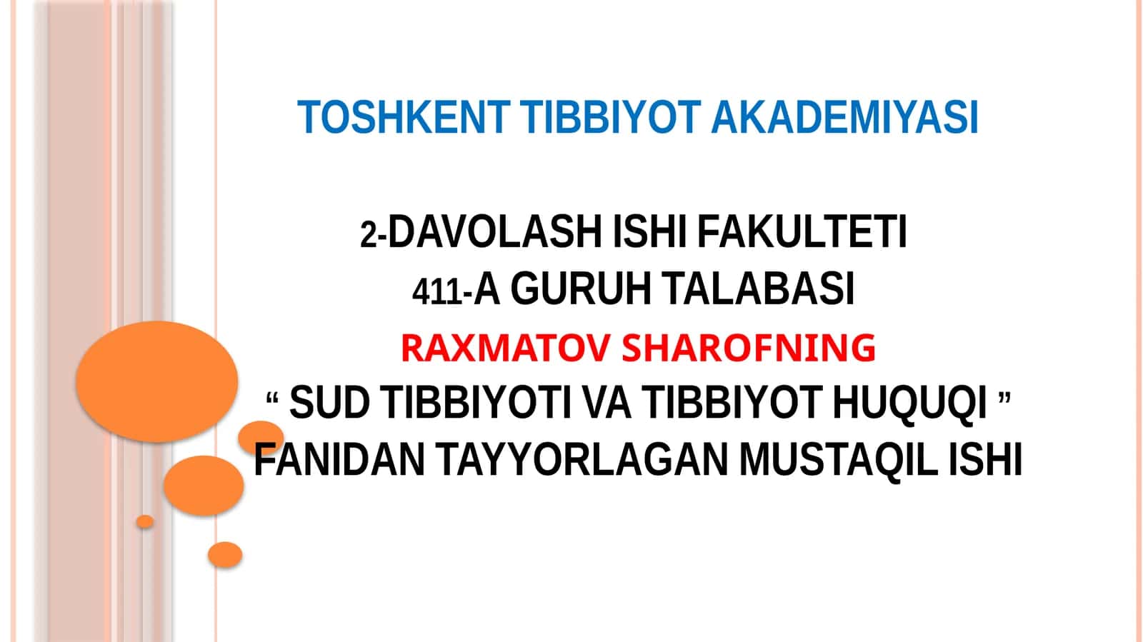 SUD TIBBIYOTI VA TIBBIYOT HUQUQI 1