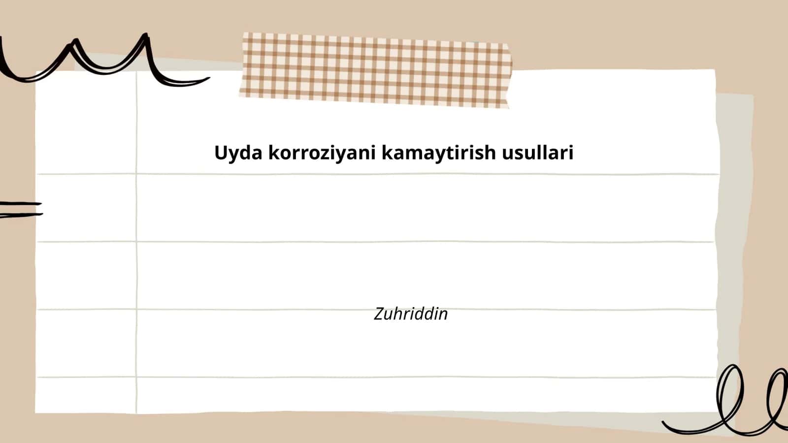 Uyda korroziyani kamaytirish usullari 1