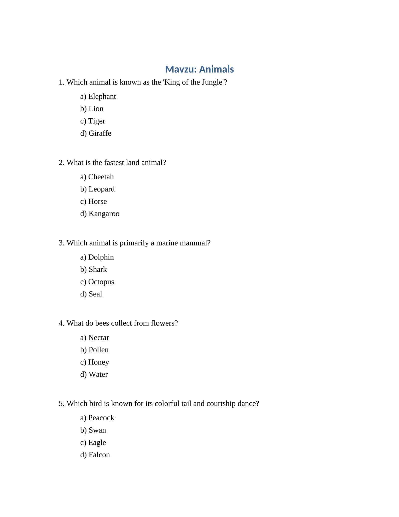 Animals 1
