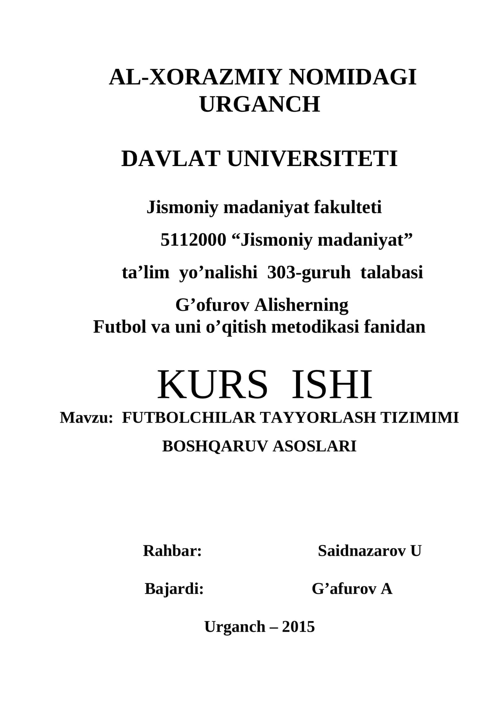 FUTBOLCHILAR TAYYORLASH TIZIMIMI BOSHQARUV ASOSLARI 1