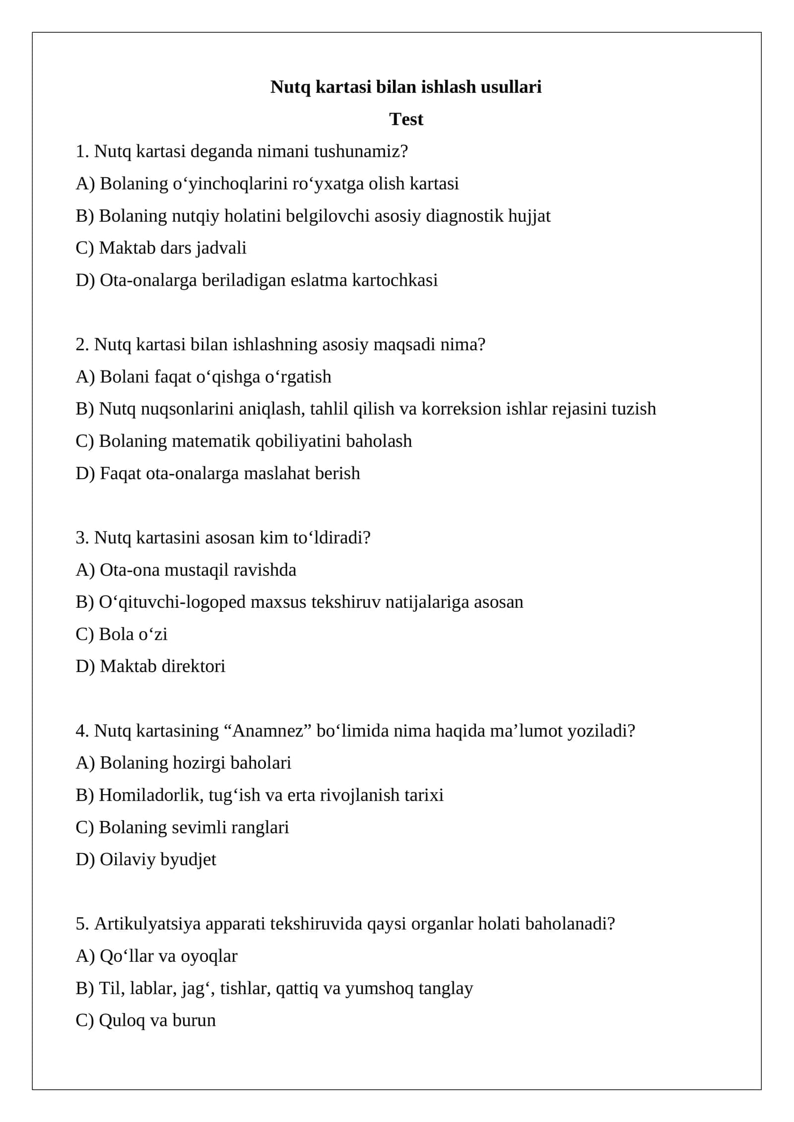 Nutq kartasi bilan ishlash usullari 1