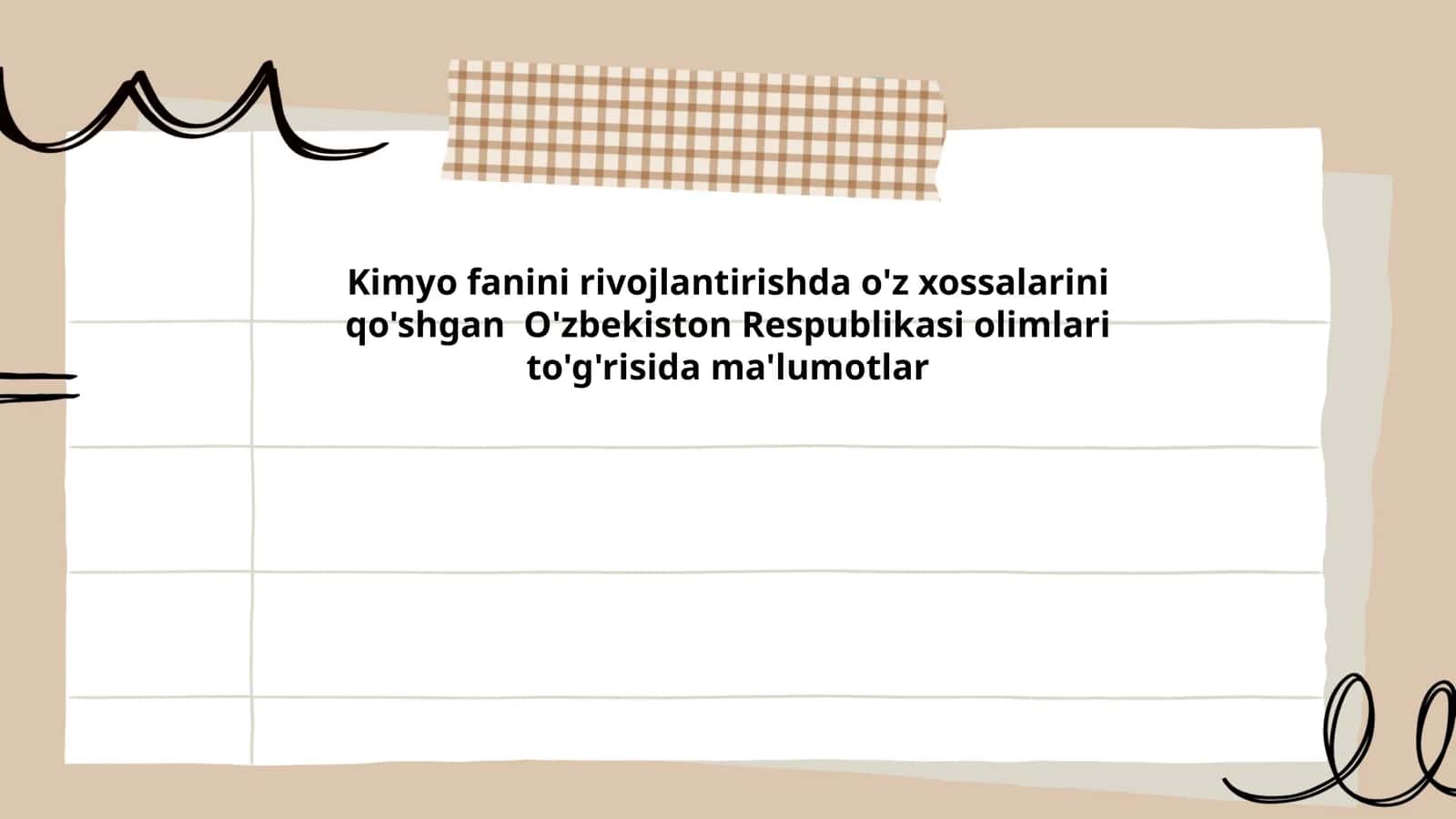 O'zbekiston Respublikasi Kimyo Olimlari 1