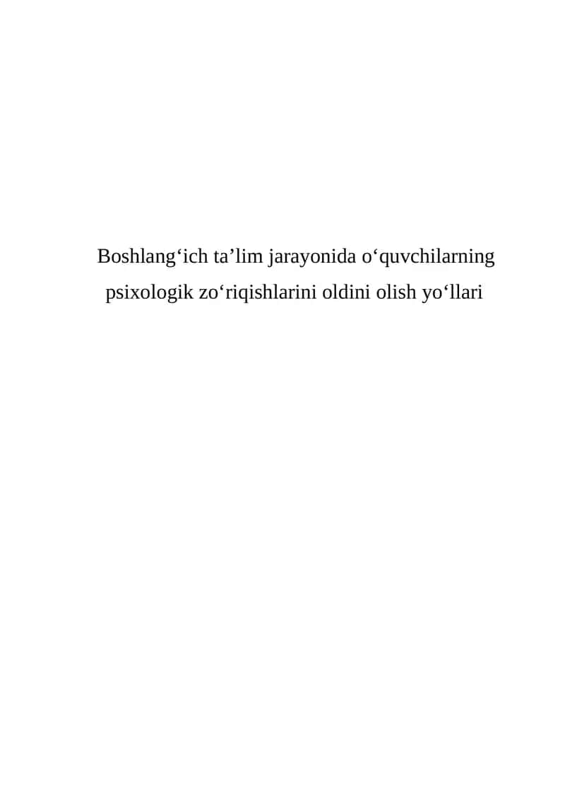 Bolani maktabga tayyorlash 1