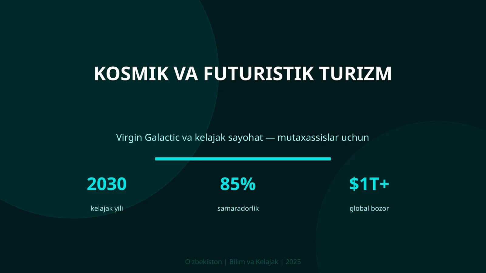 KOSMIK VA FUTURISTIK TURIZM 1