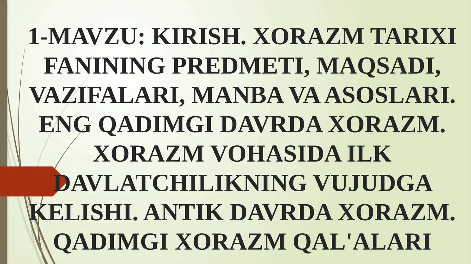 Xorazm tarixi 1