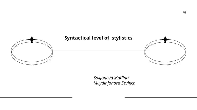 Syntactical level of stylistics 1