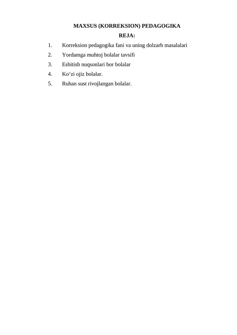 MAXSUS (KORREKSION) PEDAGOGIKA 1