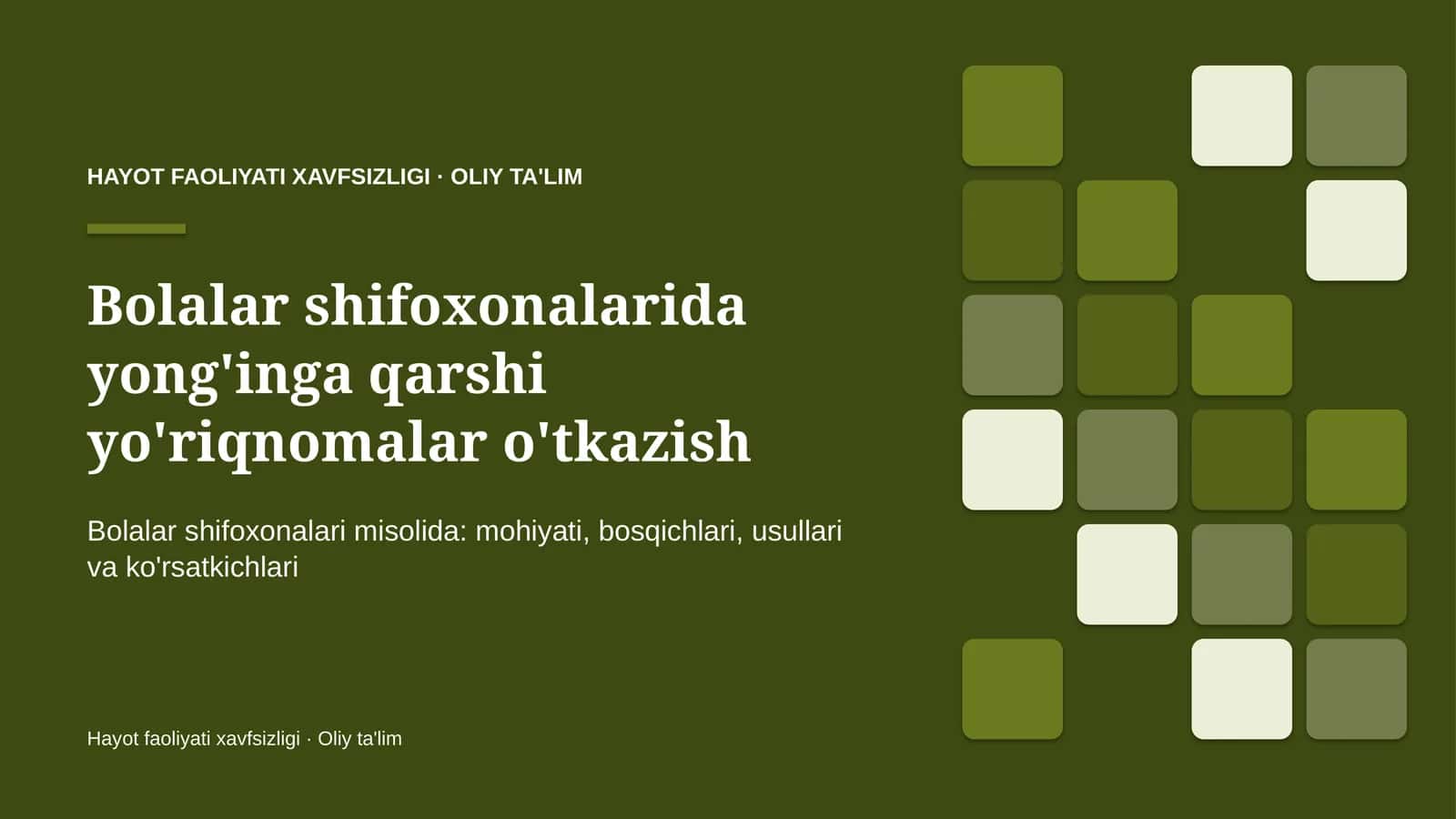 bolalar shifoxonalarida yong'inga qarshi yo'riqnomalar o'tkazish 9909 1